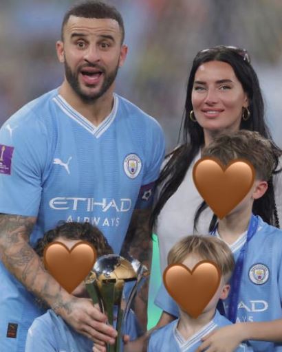 Tracey Walker son Kyle Walker, daughter-in-law Annie and grandchildren